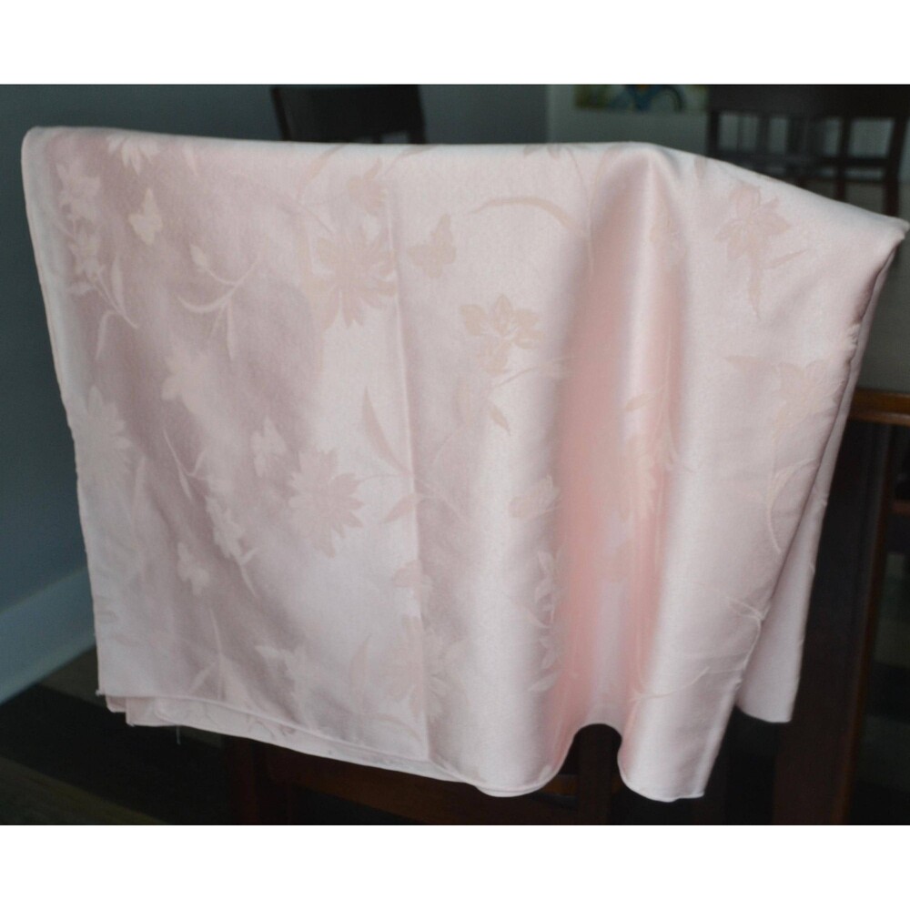 Vintage Pink Damask Jardinière on Pink 1960s